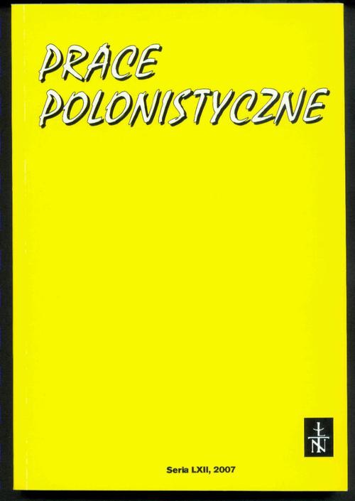 Okładka książki o tytule: Prace Polonistyczne t. 62/2007
