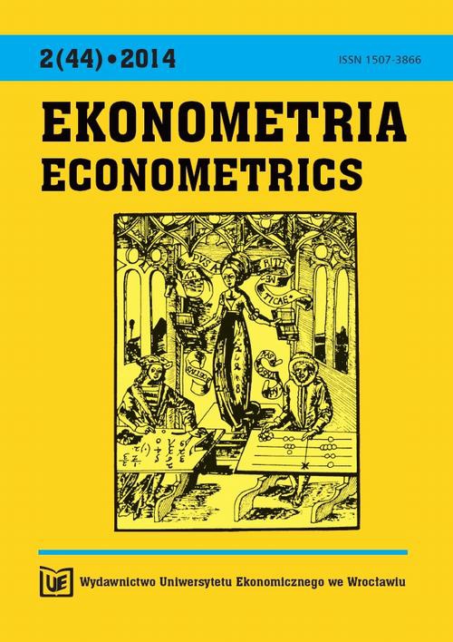 The cover of the book titled: Ekonometria 2014, Nr 2 (44)