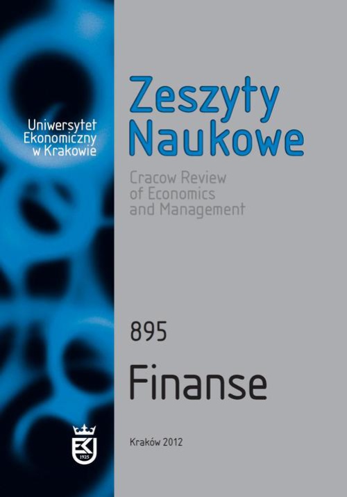 Okładka książki o tytule: Zeszyty Naukowe Uniwersytetu Ekonomicznego w Krakowie, nr 895. Finanse