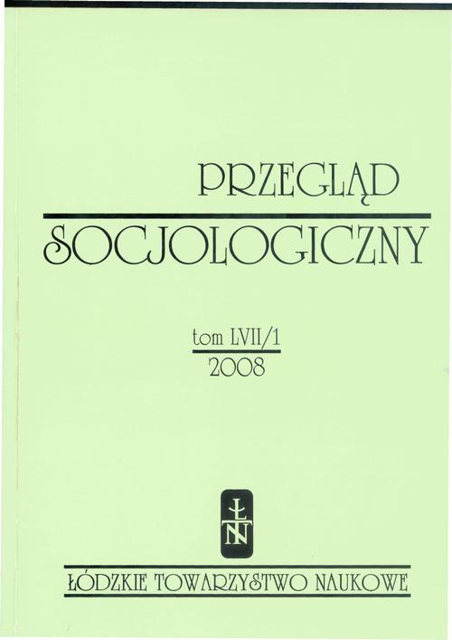 Okładka książki o tytule: Przegląd Socjologiczny t. 57 z. 1/2008