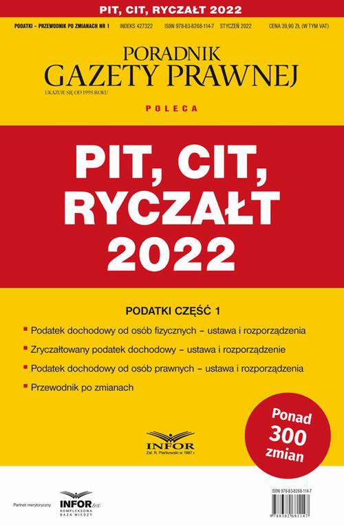 The cover of the book titled: Pit Cit Ryczałt 2022