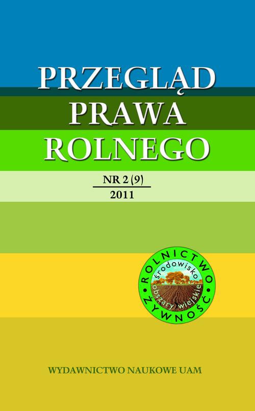 Okładka książki o tytule: Przegląd Prawa Rolnego 2 (9) 2011