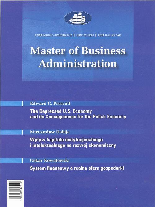Okładka książki o tytule: Master of Business Administration - 2010 - 2