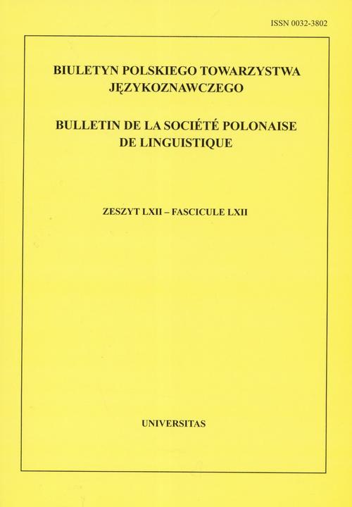 Okładka książki o tytule: Biuletyn Polskiego Towarzystwa Językoznawczego. Zeszyt LXIX