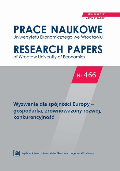 The cover of the book titled: Prace Naukowe Uniwersytetu Ekonomicznego we Wrocławiu, nr 466