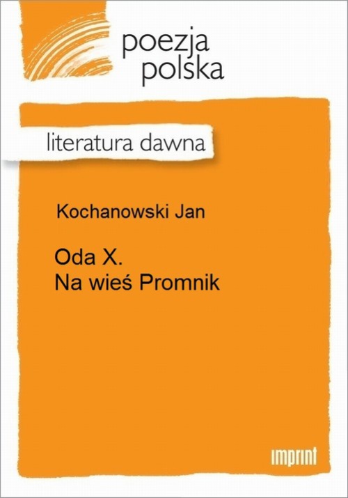 Обкладинка книги з назвою:Oda X. Na wieś Promnik