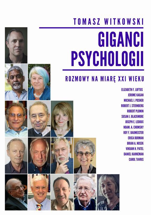 Обложка книги под заглавием:Giganci Psychologii. Rozmowy na miarę XXI wieku