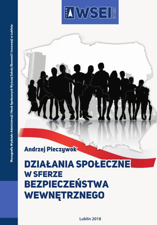 The cover of the book titled: Działania społeczne w sferze bezpieczeństwa wewnętrznego