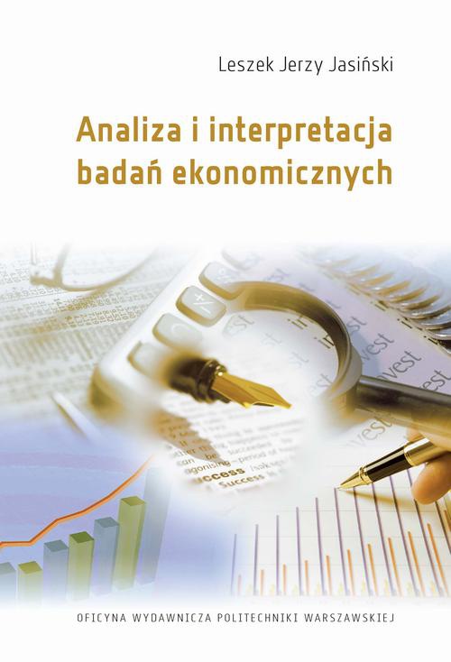 Обложка книги под заглавием:Analiza i interpretacja badań ekonomicznych
