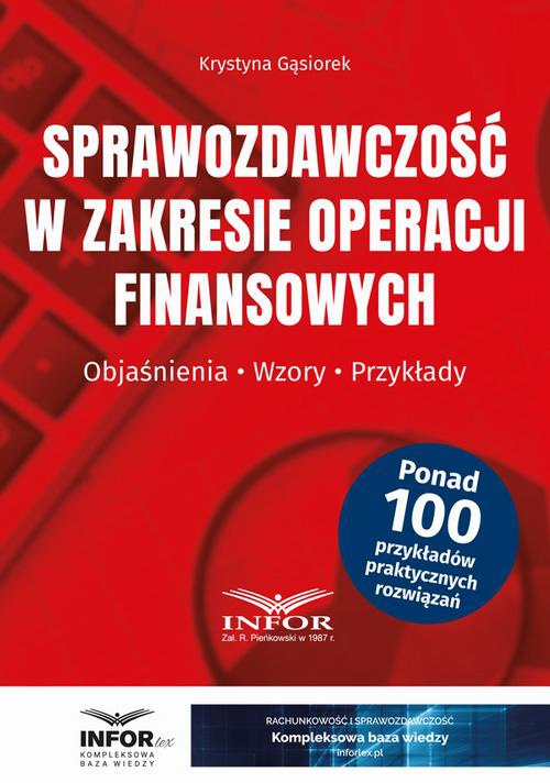 The cover of the book titled: Sprawozdawczość w zakresie operacji finansowych