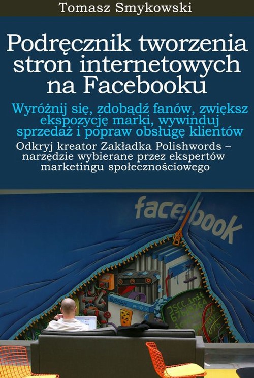 Обложка книги под заглавием:Podręcznik tworzenia stron internetowych na Facebooku