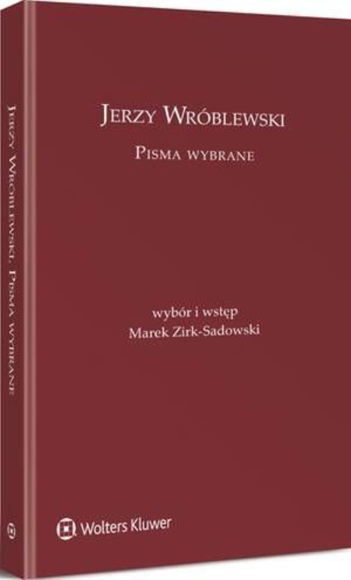 Okładka:Jerzy Wróblewski. Pisma wybrane 