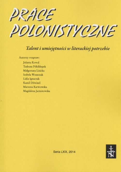 Okładka książki o tytule: Prace Polonistyczne t. 69/2014