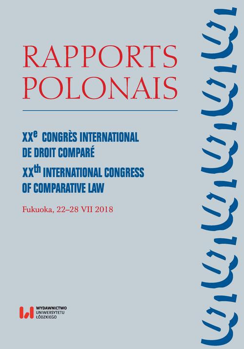 Okładka książki o tytule: Rapports Polonais. XXe Congrès International de Droit Comparé