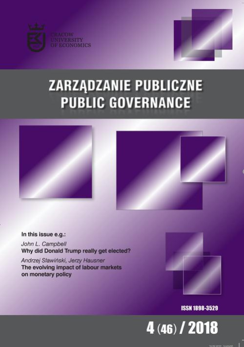 Okładka książki o tytule: Zarządzanie Publiczne nr 4(46)/2018