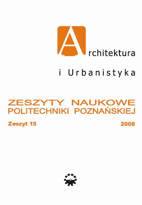 The cover of the book titled: Architektura i Urbanistyka Zeszyt naukowy 15/2008