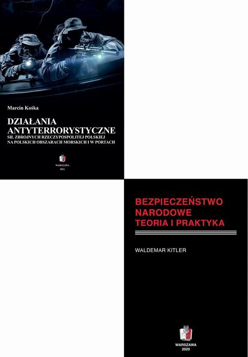 Okładka książki o tytule: DZIAŁANIA ANTYTERRORYSTYCZNE W SYSTEMIE BEZPIECZEŃSTWA NARODOWEGO Pakiet 2 książki