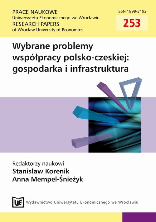 Okładka książki o tytule: Wybrane problemy współpracy polsko-czeskiej: gospodarka i infrastruktura