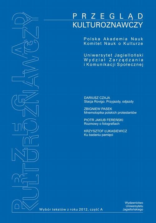 Okładka książki o tytule: Przegląd Kulturoznawczy Rok 2012