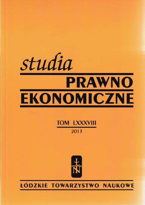 Okładka książki o tytule: Studia Prawno-Ekonomiczne t. 88/2013