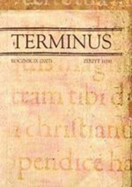 The cover of the book titled: Terminus rocznik XII (2010), zeszyt 1 (22)