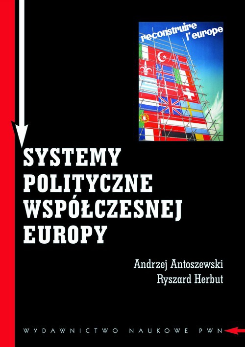 Обложка книги под заглавием:Systemy polityczne współczesnej Europy