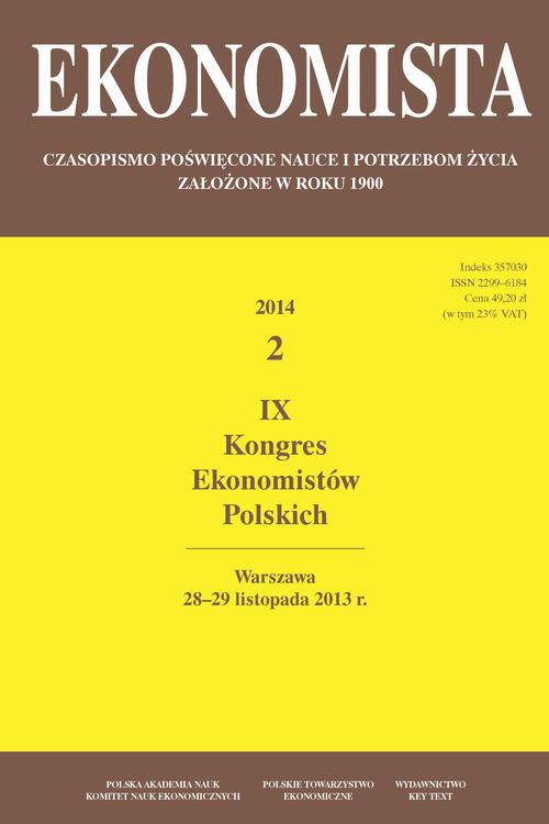 Okładka książki o tytule: Ekonomista 2014 nr 2