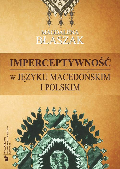Okładka książki o tytule: Imperceptywność w języku macedońskim i polskim