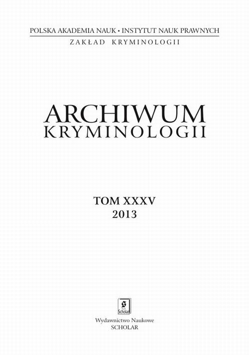 Okładka książki o tytule: Archiwum Kryminologii, tom XXXV 2013
