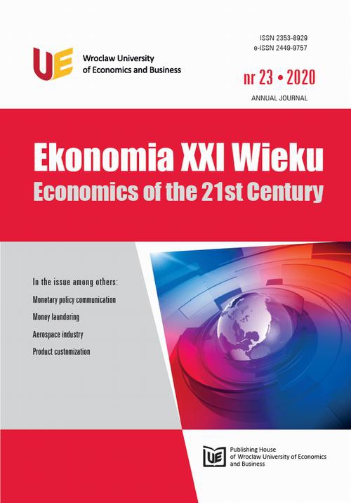 The cover of the book titled: Ekonomia XXI Wieku 23/2020