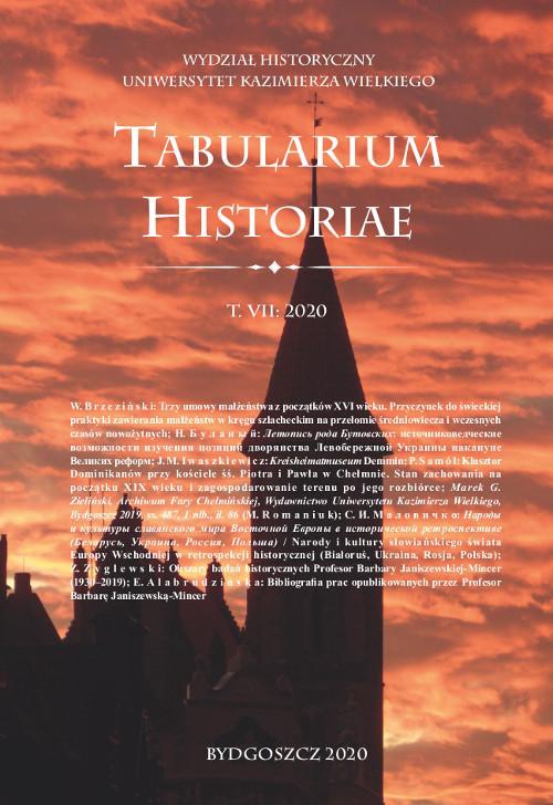 Okładka książki o tytule: Tabularium Historiae T. VII: 2020