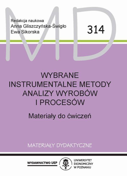 Okładka książki o tytule: Wybrane instrumentalne metody analizy wyrobów i procesów