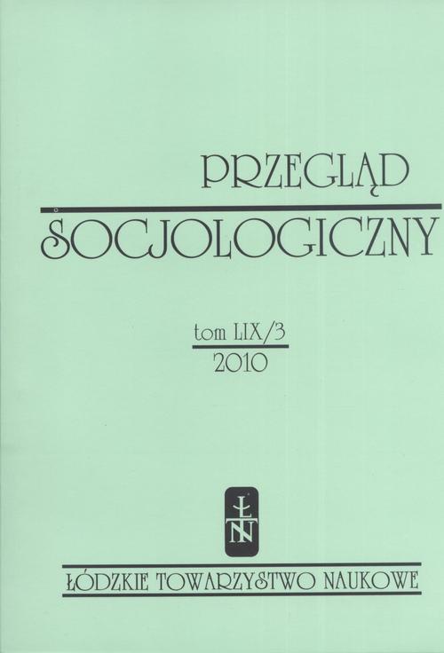 Okładka książki o tytule: Przegląd Socjologiczny t. 59 z. 3/2010