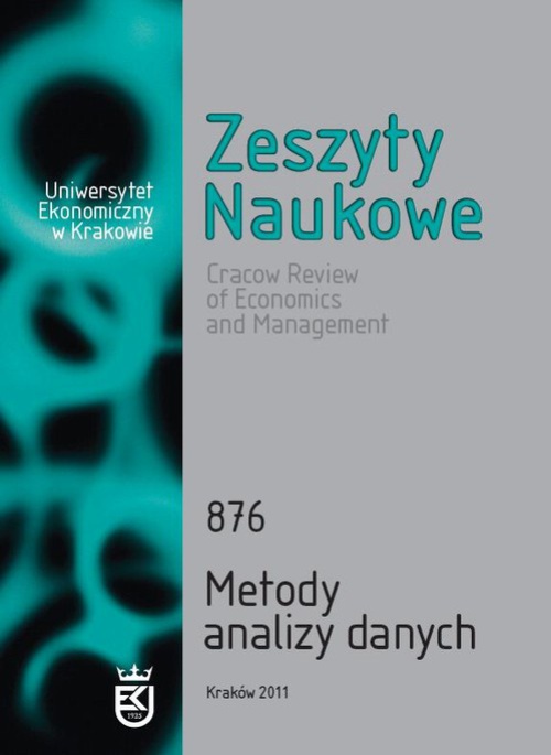 Okładka książki o tytule: Zeszyty Naukowe Uniwersytetu Ekonomicznego w Krakowie, nr 876. Metody analizy danych