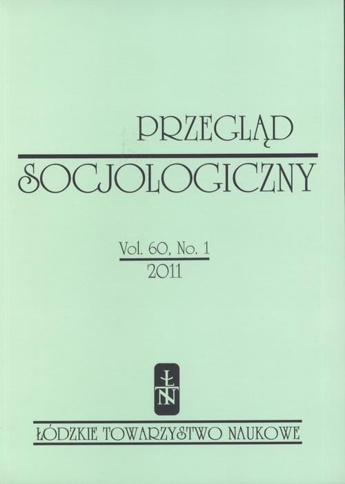 Обкладинка книги з назвою:Przegląd Socjologiczny t. 60 z. 1/2011
