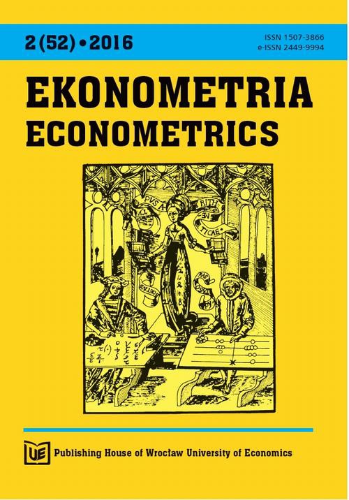 The cover of the book titled: Ekonometria 2(52)