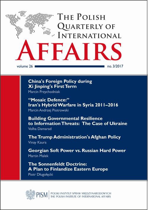 The cover of the book titled: The Polish Quarterly of International Affairs nr 3/2017