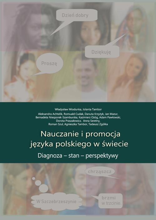 The cover of the book titled: Nauczanie i promocja języka polskiego w świecie. Diagnoza – stan – perspektywy