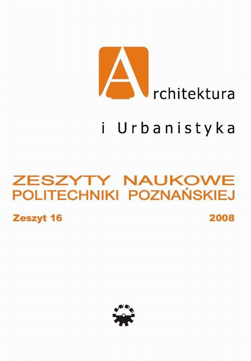 Okładka książki o tytule: Architektura i Urbanistyka Zeszyt naukowy 16/2008